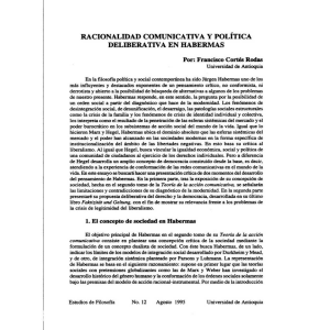 racionalidad comunicativa y política deliberativa en habernias