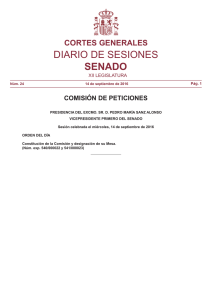 Diario de Sesiones de Comisión de Peticiones