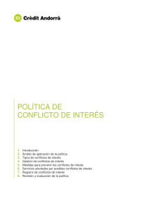 política de conflicto de interés