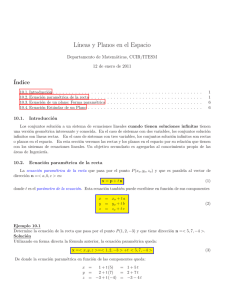 L´ıneas y Planos en el Espacio