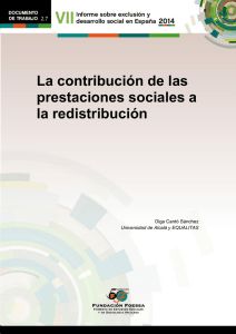 2.7 La contribución de las prestaciones sociales a la redistribución