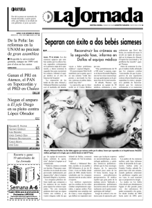 Separan con éxito a dos bebés siameses - La Jornada