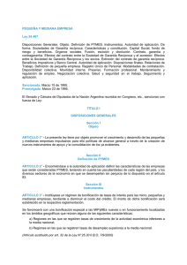 Ley 24.467 - PyMEs - ABA Asociación de Bancos de la Argentina