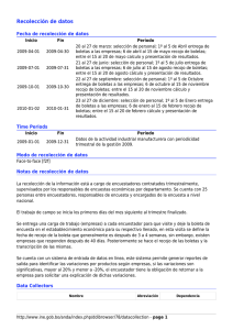 Recolección de datos - Instituto Nacional de Estadística de Bolivia