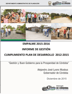 empalme 2015-2016 informe de gestión cumplimiento plan