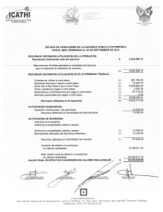 RECURSOS OBTENIDOS (UTILIZADOS) EN LA OPERACIÓN