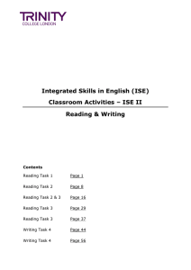 Integrated Skills in English (ISE) Classroom