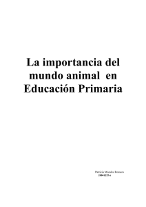 La importancia del mundo animal en Educación Primaria