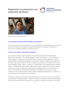 Depresión en personas con síndrome de Down