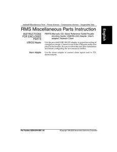 8200-0244-9901 A0 Intellex RMS Miscellaneous Parts Instruction