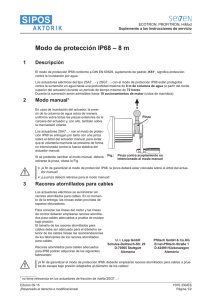 Modo de protección IP68 – 8 m