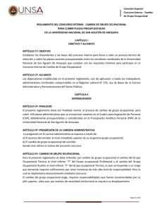 Reglamento - Universidad Nacional de San Agustin