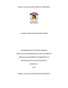 “DAÑO A LA SALUD COMO PERJUICIO INMATERIAL” ALUMNO