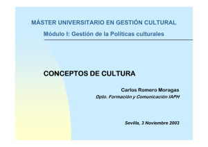 Concepción antropológica de cultura