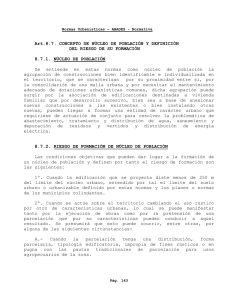 Art.8.7. CONCEPTO DE NÚCLEO DE POBLACIÓN Y DEFINICIÓN