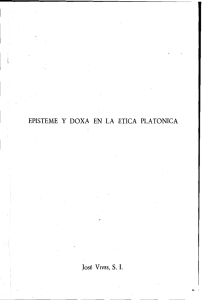 EPISTEME Y DOXA EN LA ETICA PLATONICA