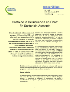 Costo de la Delincuencia en Chile: En Sostenido Aumento