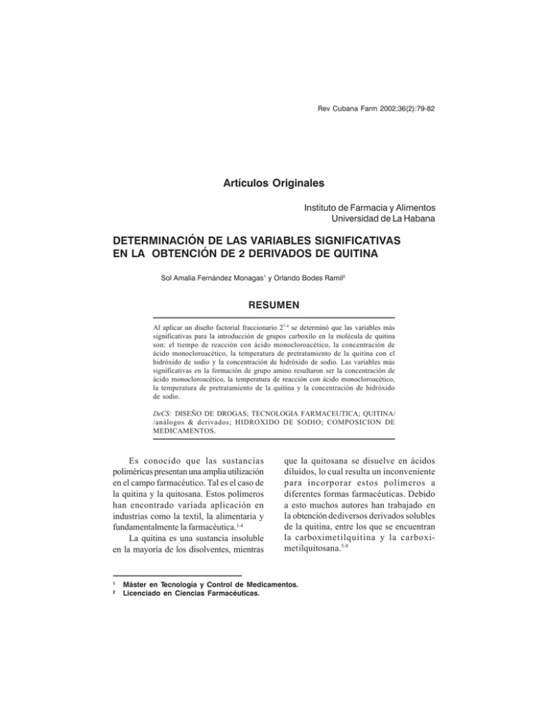 Determinación De Las Variables Significativas En La Obtenci´n De 2