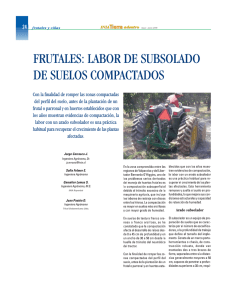 frutales: labor de subsolado de suelos compactados