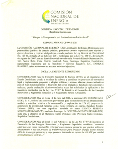 . COMISIÓN A. í NACIONAL DE ENERGIA