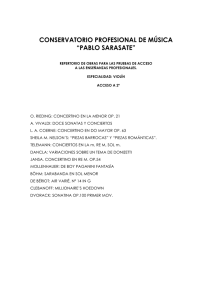 violín - Conservatorio Profesional de Música Pablo Sarasate
