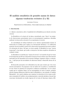 El análisis estadístico de grandes masas de datos