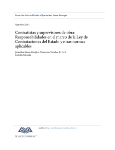 Responsabilidades de Contratistas y Supervisores en Obras P&uacute;blicas en Per&uacute;