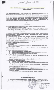 CARTA ORGÁNICA DEL PARTIDO — MOVIMIENTO SOCIALISTA