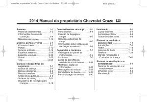 2014 Manual do proprietário Chevrolet Cruze M