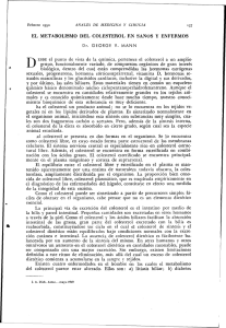 el metabolismo del colesterol en sanos y enfermos