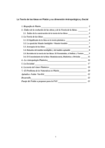 La Teoría de las Ideas en Platón y su dimensión Antropológica y