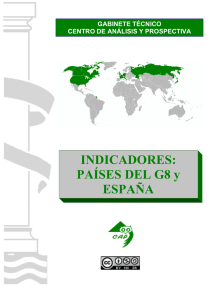 INDICADORES: PAÍSES DEL G8 y ESPAÑA