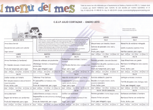 menú comedor enero 2015