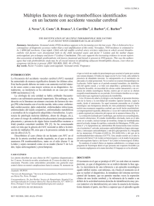 Múltiples factores de riesgo trombofílicos identificados en un