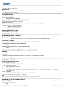 Ficha de datos de seguridad RESFOAM PF 1. IDENTIFICACIÓN 2