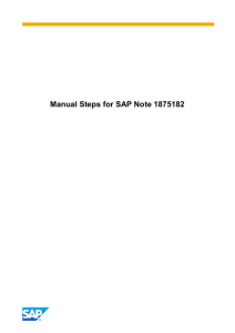 Manual Steps for SAP Note 1875182