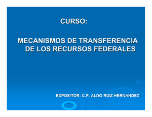 CURSO: MECANISMOS DE TRANSFERENCIA DE LOS