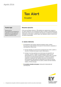 Tax Alert - Regulaciones de gastos indirectos asignados desde