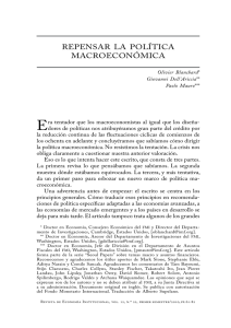 repensar la política macroeconómica