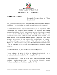 TRIBUNAL CONSTITUCIONAL EN NOMBRE DE LA REPÚBLICA