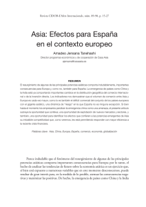 Asia: Efectos para España en el contexto europeo