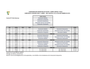 ZONA UNICA Director de Torneo:Miriam Calafiori Manager