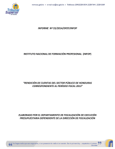 informe nº 55/2014/dfep/infop instituto nacional de formación