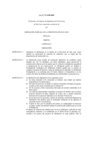 Mediación Judicial en la Provincia de San Luis