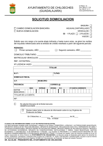 solicitud domiciliacion - Ayuntamiento de Chiloeches