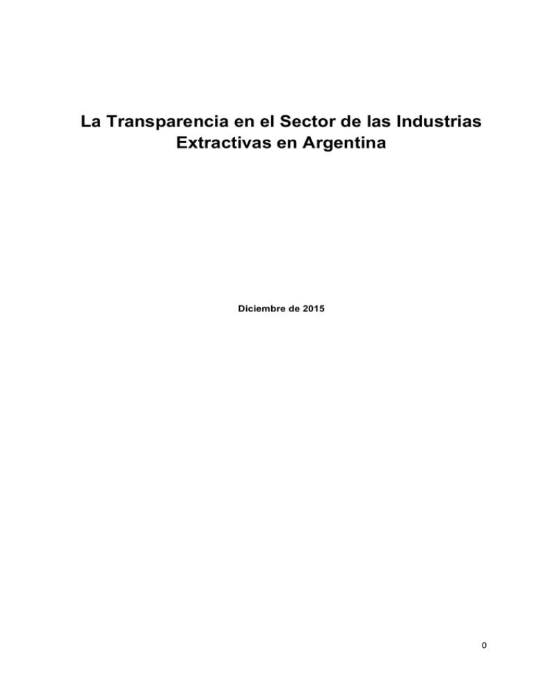 La Transparencia En El Sector De Las Industrias Extractivas