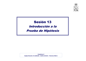 Clase 13 Introduccion a la Prueba de Hipotesis - U