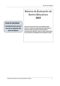 Sistema de Evaluación de Centro Educativos SECE