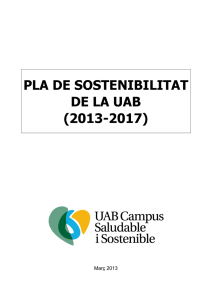 Pla d`acció per a la sostenibilitat ambiental de la UAB
