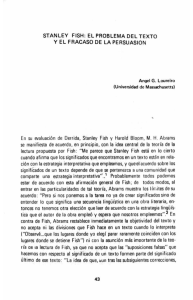 stanley fish: el problema del texto y el fracaso de la pehsuasion